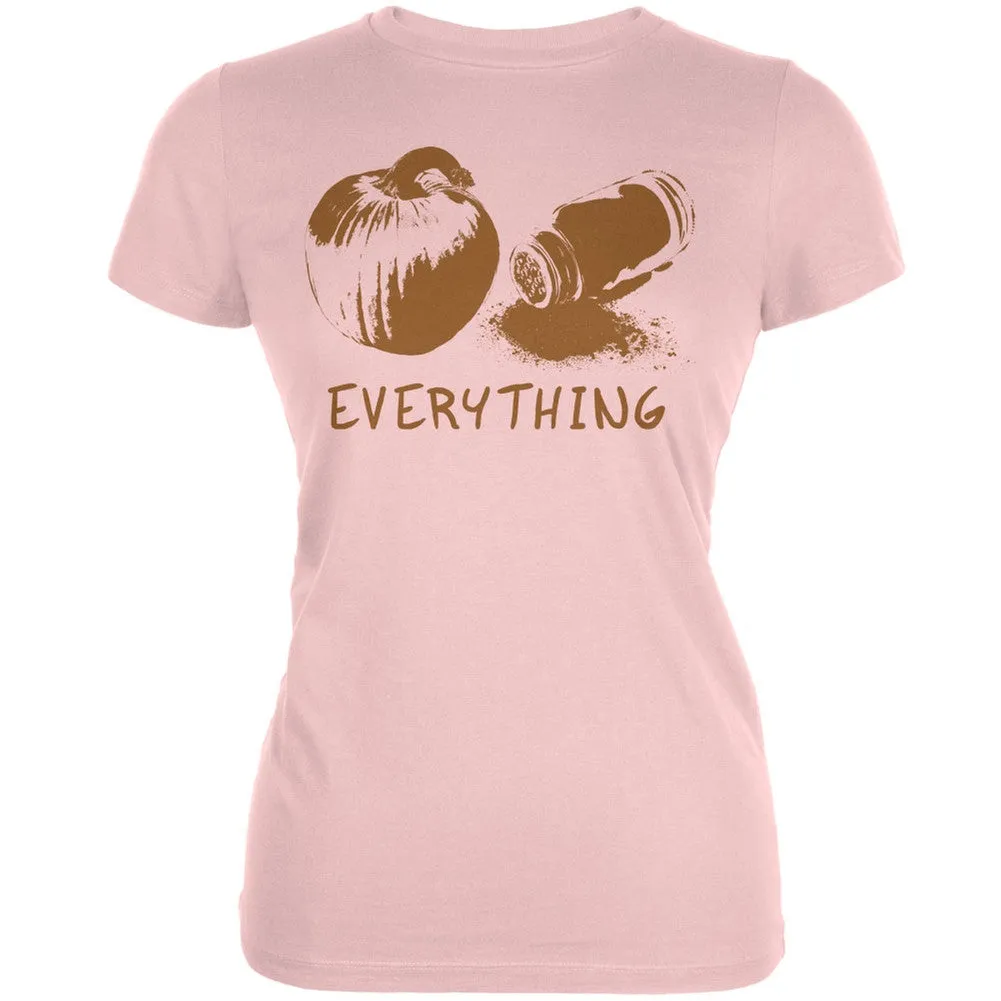 Pumpkin Spice Everything Light Pink Juniors Soft T-Shirt sold by Old Glory