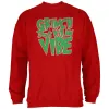 Christmas Grinch Don't Kill My Vibe Red Adult Sweatshirt sold by Old Glory
