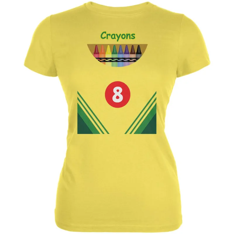 Halloween Crayon Box Costume Juniors Soft T Shirt sold by Old Glory