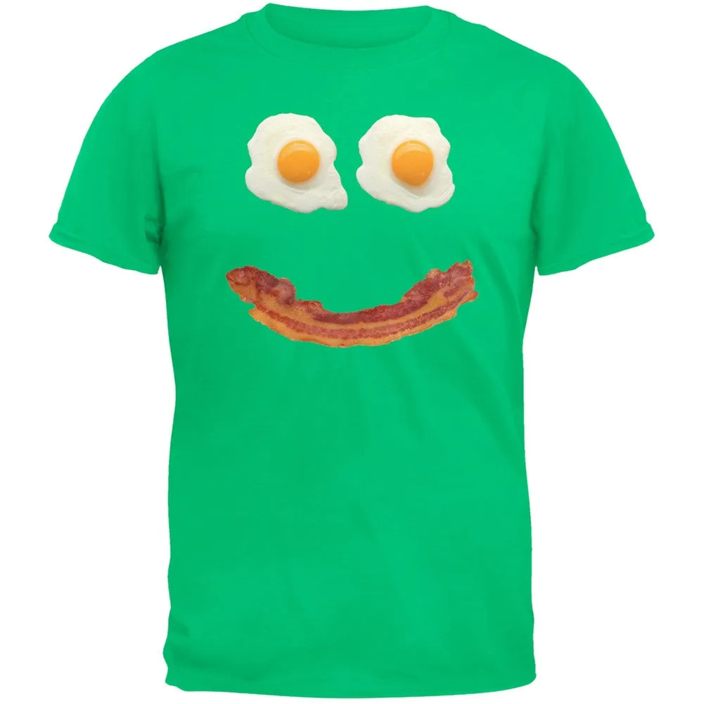 Mr. Happy Smiley Face Bacon And Eggs Black Adult T-Shirt sold by Old Glory product image thumbnail 3