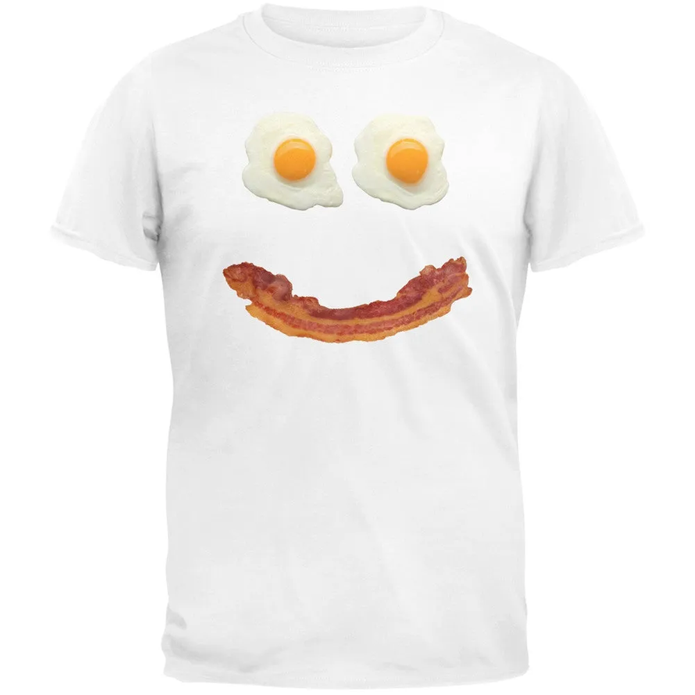 Mr. Happy Smiley Face Bacon And Eggs Black Adult T-Shirt sold by Old Glory product image thumbnail 5