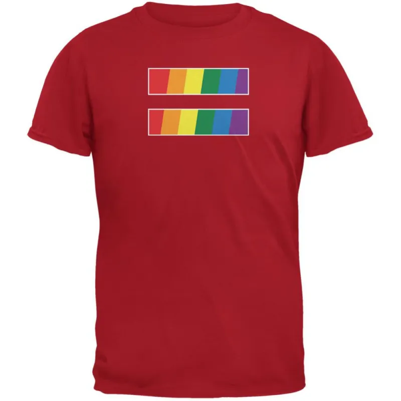 Gay Lesbian Equality Rainbow LGBT Red Adult T-Shirt sold by Old Glory
