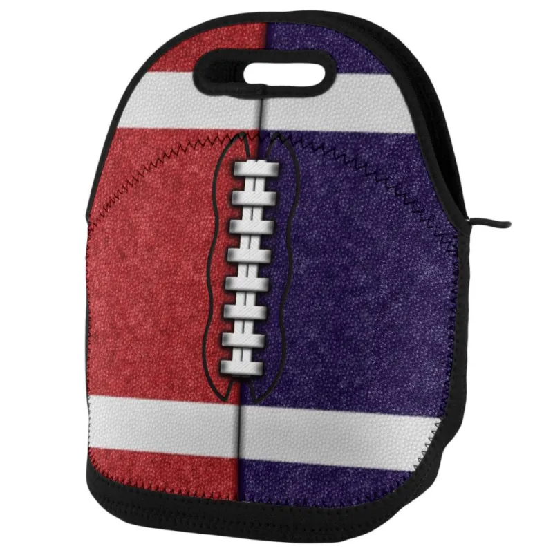 Fantasy Football Team Red and Navy Lunch Tote Bag sold by Old Glory