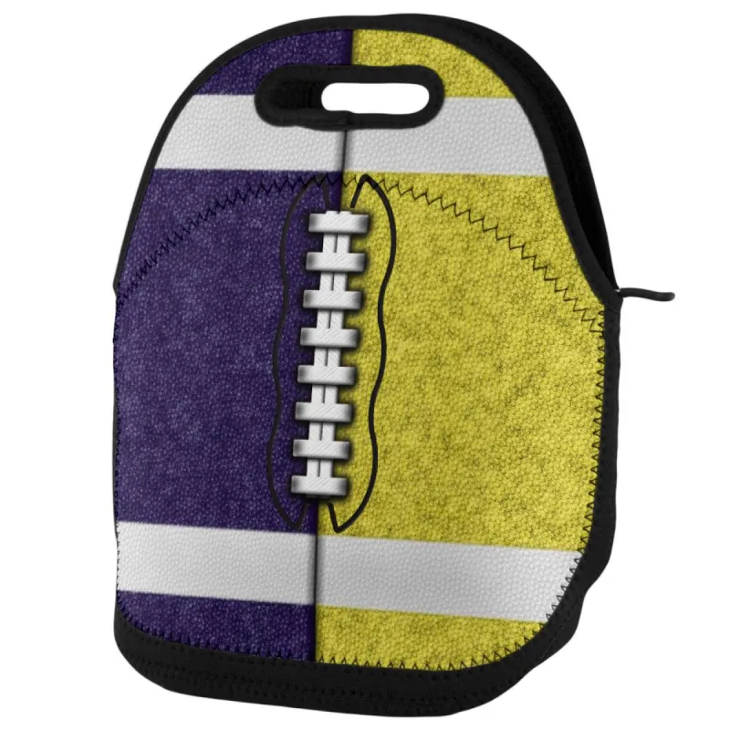 Fantasy Football Team Navy and Yellow Lunch Tote Bag sold by Old Glory