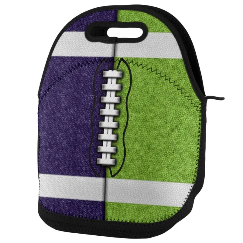 Fantasy Football Team Navy and Electric Green Lunch Tote Bag sold by Old Glory
