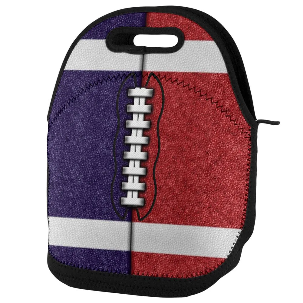 Fantasy Football Team Navy and Red Lunch Tote Bag sold by Old Glory