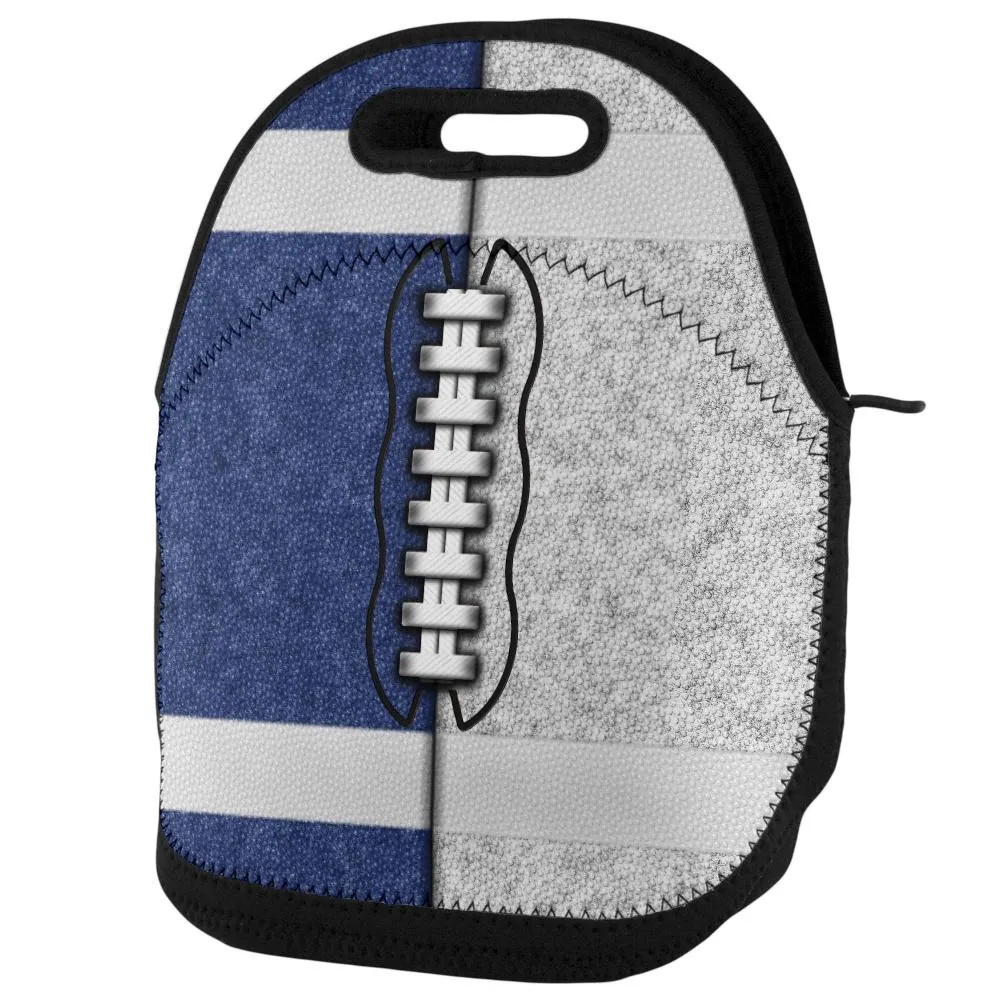 Fantasy Football Team Blue and White Lunch Tote Bag sold by Old Glory