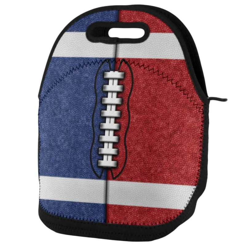 Fantasy Football Team Blue and Red Lunch Tote Bag sold by Old Glory