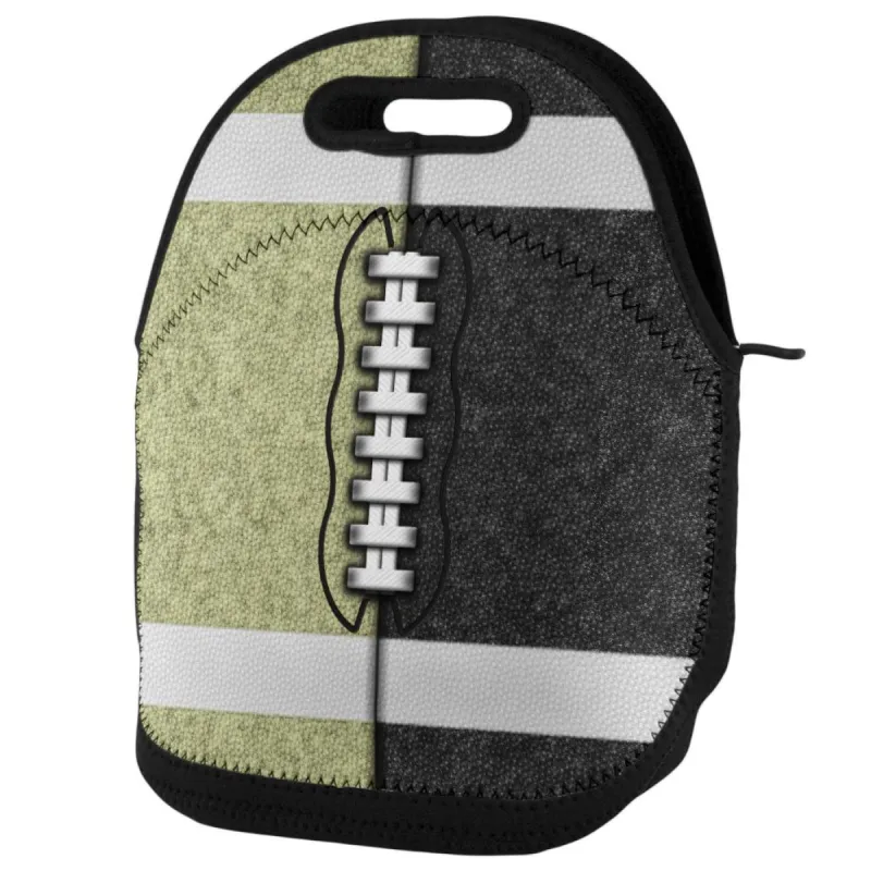 Fantasy Football Team Black and Gold Lunch Tote Bag sold by Old Glory