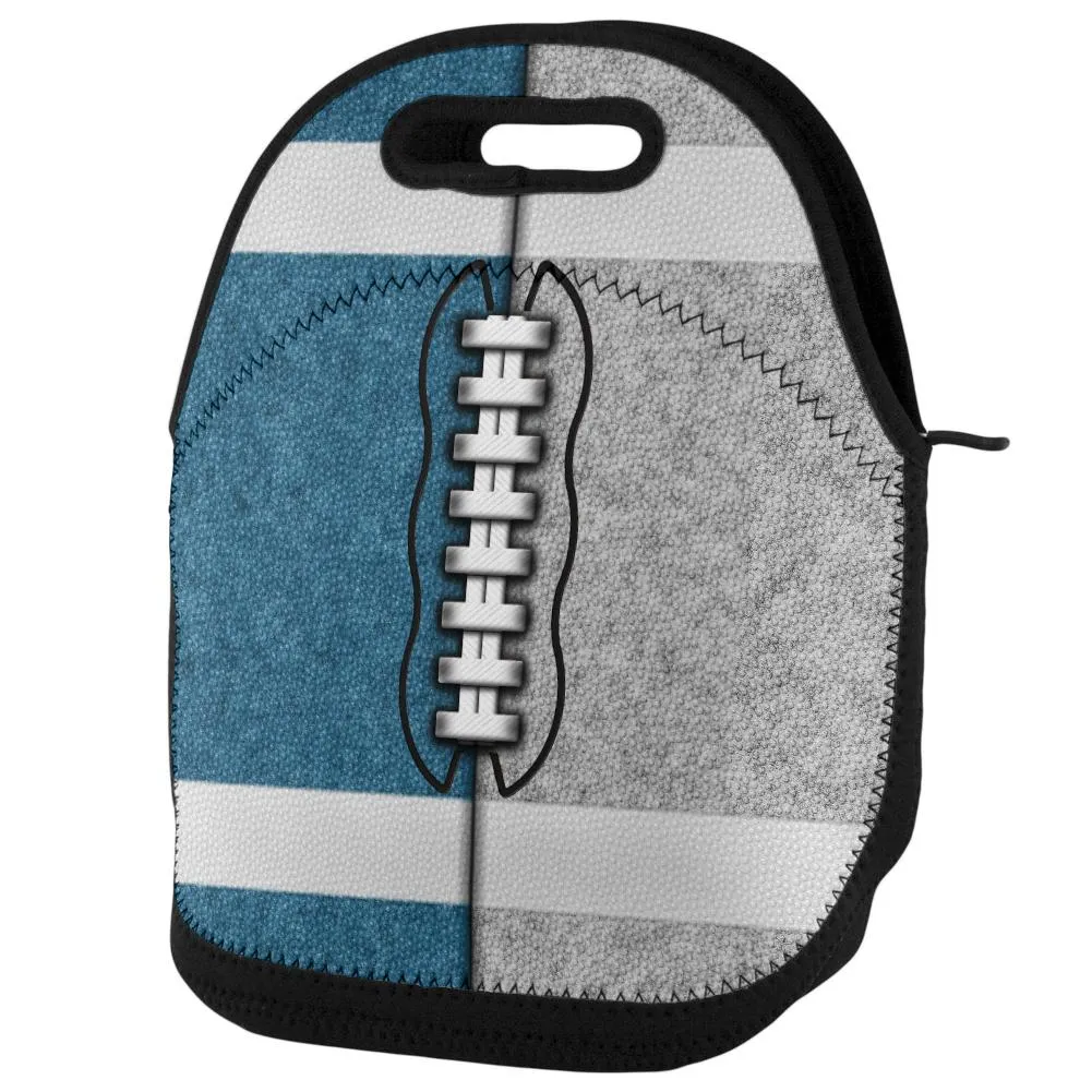 Fantasy Football Team Blue and Grey Lunch Tote Bag sold by Old Glory