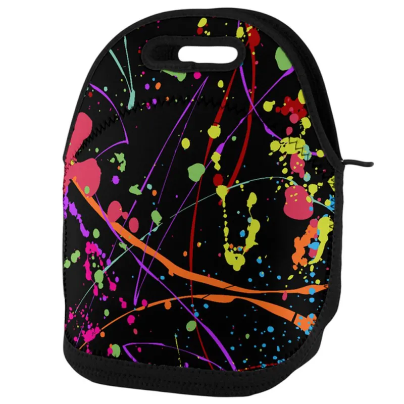 Splatter Paint Black Lunch Tote Bag sold by Old Glory