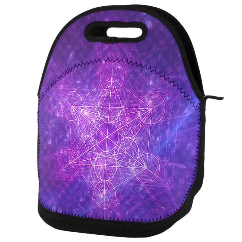 Sacred Geometry Metatron Cube Map of Creation Lunch Tote Bag sold by Old Glory