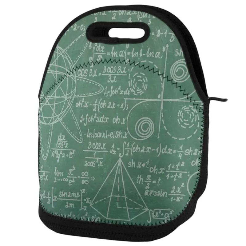 Math Geek Formulas Chalkboard Lunch Tote Bag sold by Old Glory
