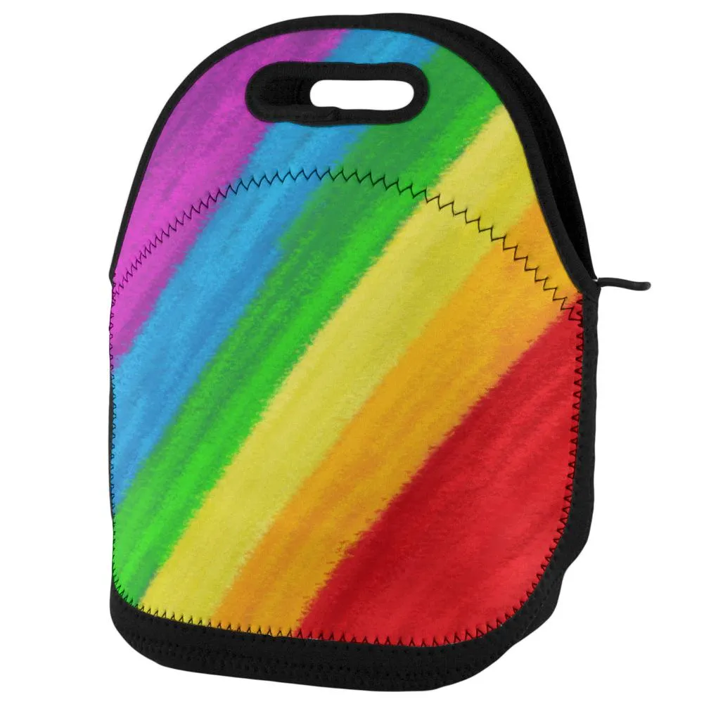 LGBTQ Rainbow Pride Crayon Flag Lunch Tote Bag sold by Old Glory
