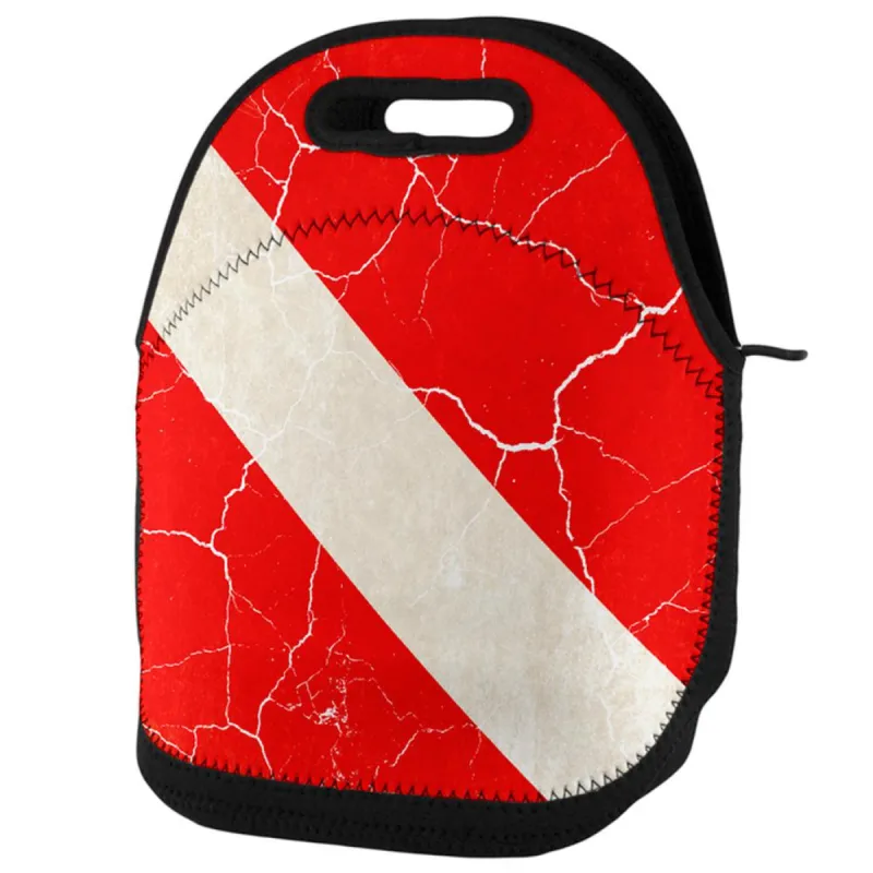 Diver Down Distressed Weathered Flag Lunch Tote Bag sold by Old Glory