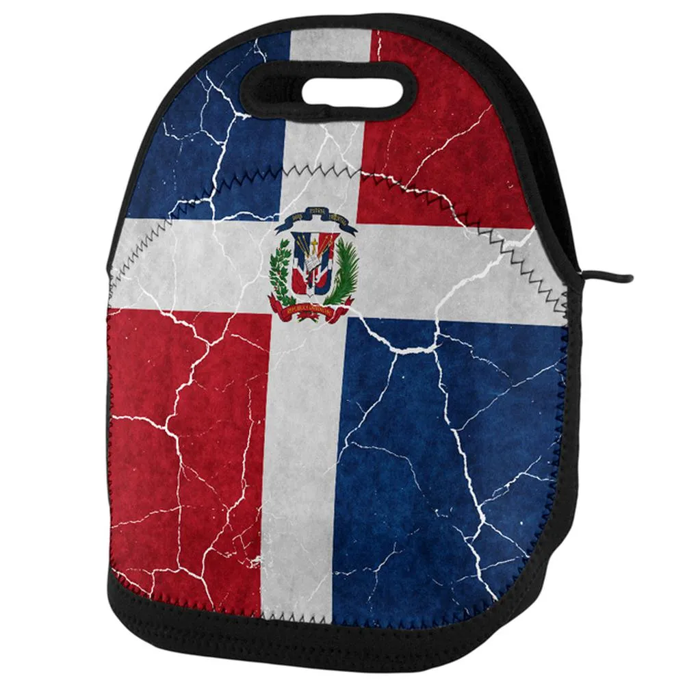 Distressed Dominican Republic Flag Lunch Tote Bag sold by Old Glory