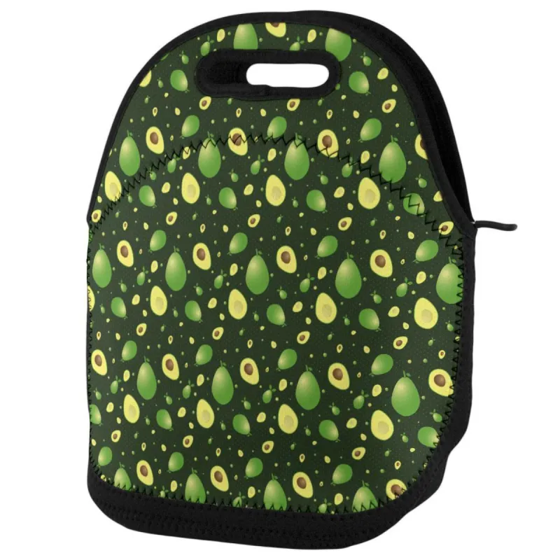Cinco De Mayo Avocado Pattern Lunch Tote Bag sold by Old Glory