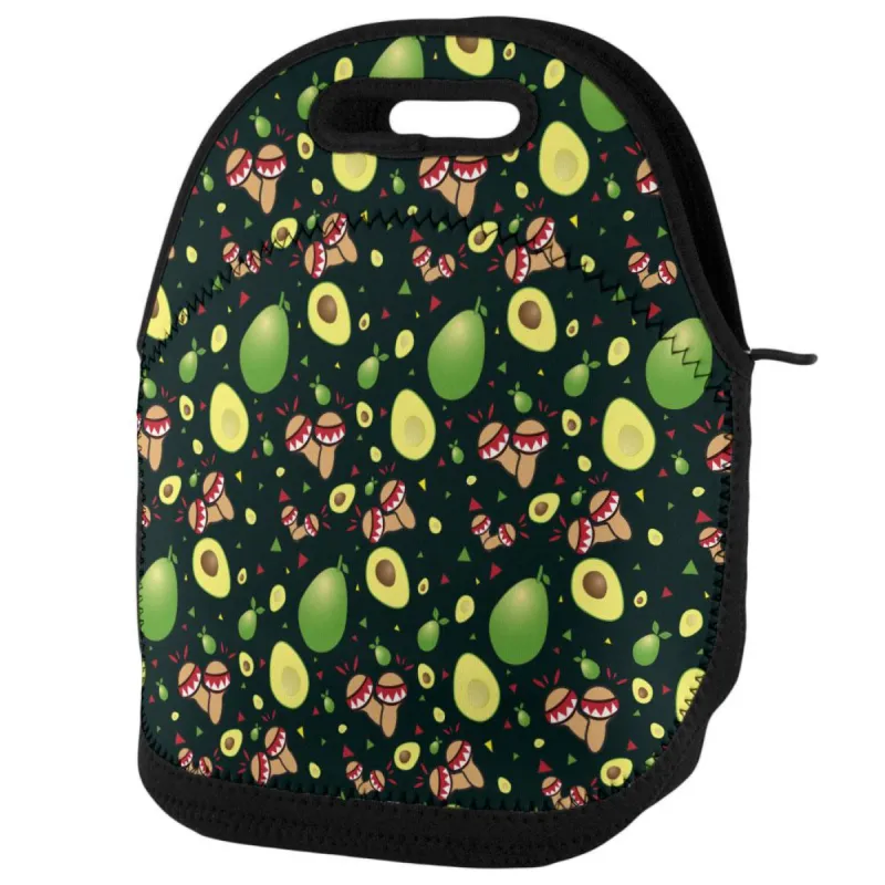 Cinco De Mayo Maracas Avocado Pattern Lunch Tote Bag sold by Old Glory