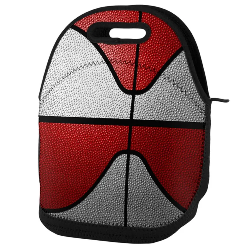 Championship Basketball White & Red Lunch Tote Bag sold by Old Glory