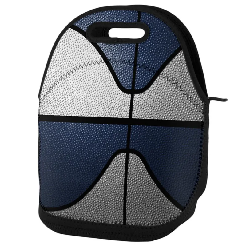 Championship Basketball White & Navy Blue Lunch Tote Bag sold by Old Glory