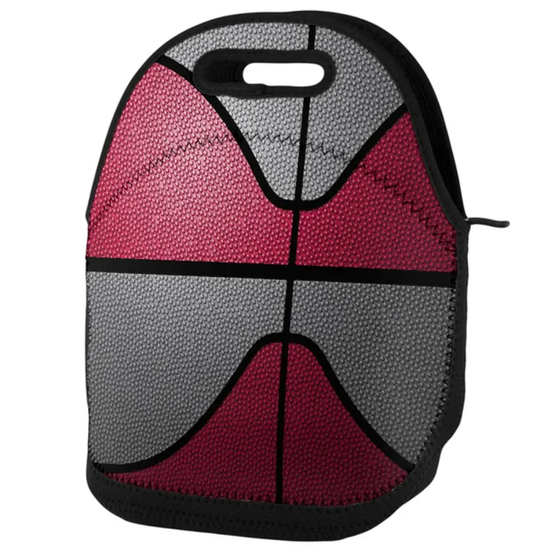 Championship Basketball Red and Silver Lunch Tote Bag sold by Old Glory