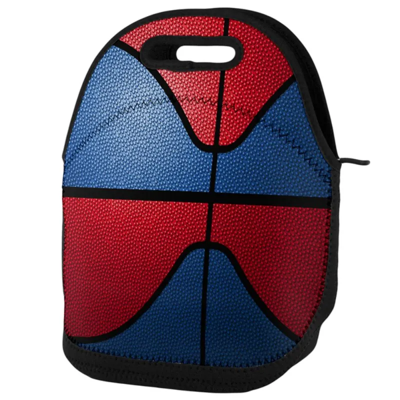 Championship Basketball Royal Blue & Red Lunch Tote Bag sold by Old Glory