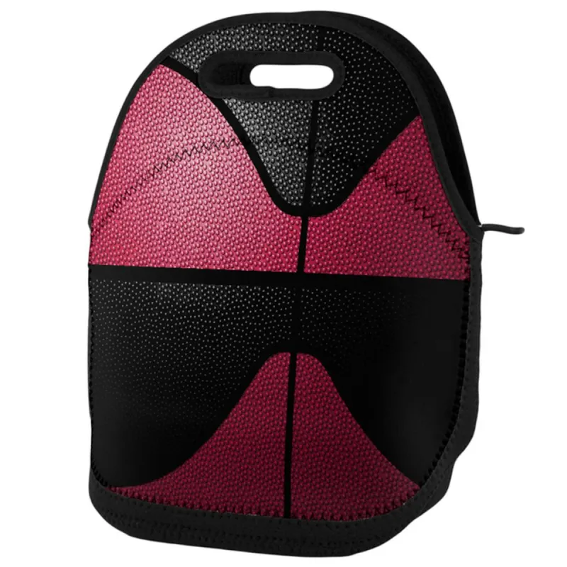 Championship Basketball Red and Black Lunch Tote Bag sold by Old Glory