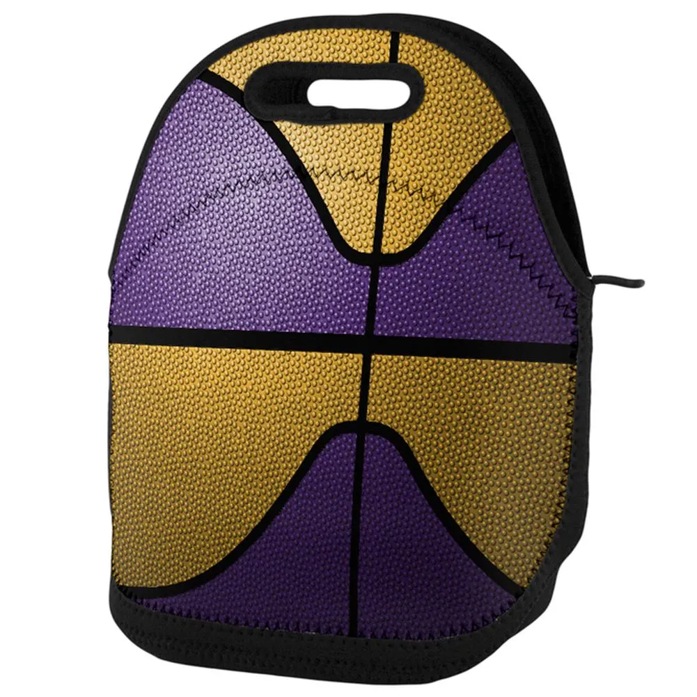 Championship Basketball Purple and Gold Lunch Tote Bag sold by Old Glory