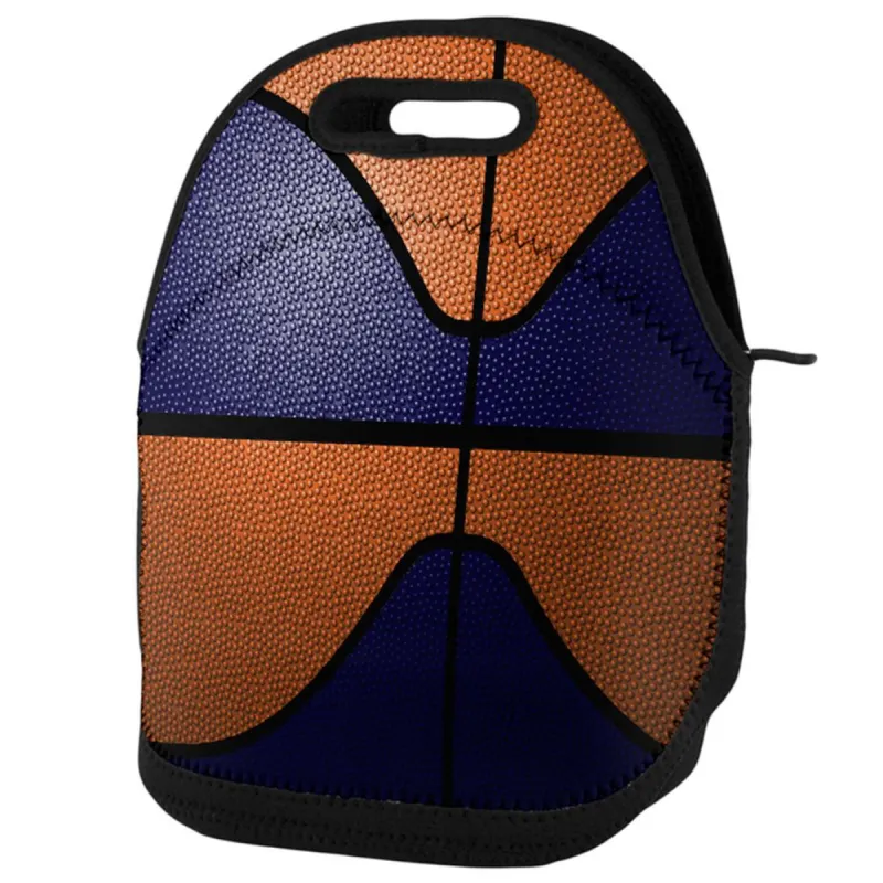 Championship Basketball Navy & Orange Lunch Tote Bag sold by Old Glory