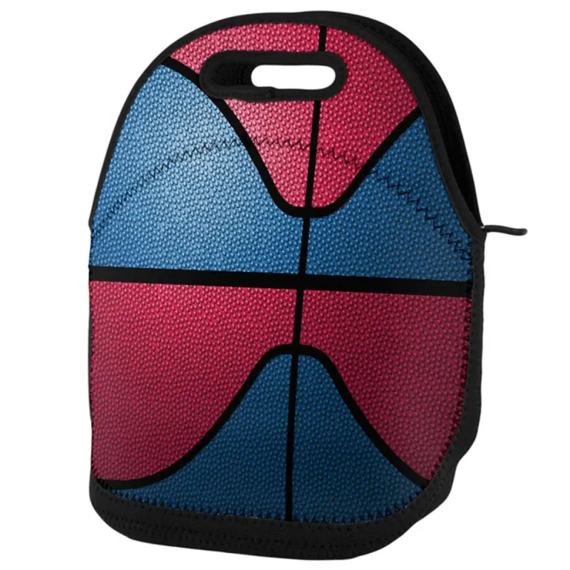 Championship Basketball Blue and Red Lunch Tote Bag sold by Old Glory