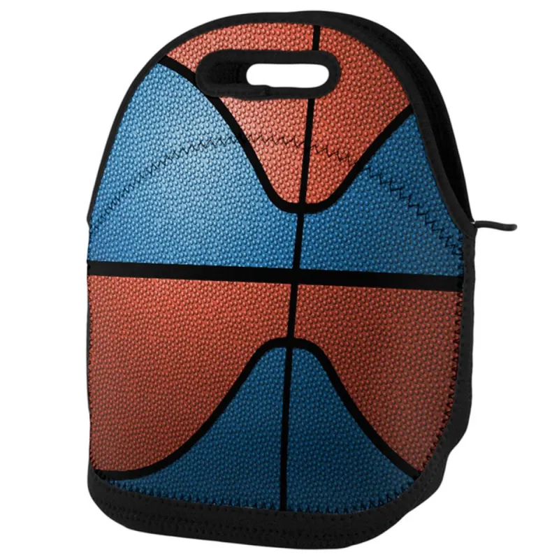 Championship Basketball Blue and Orange Lunch Tote Bag sold by Old Glory