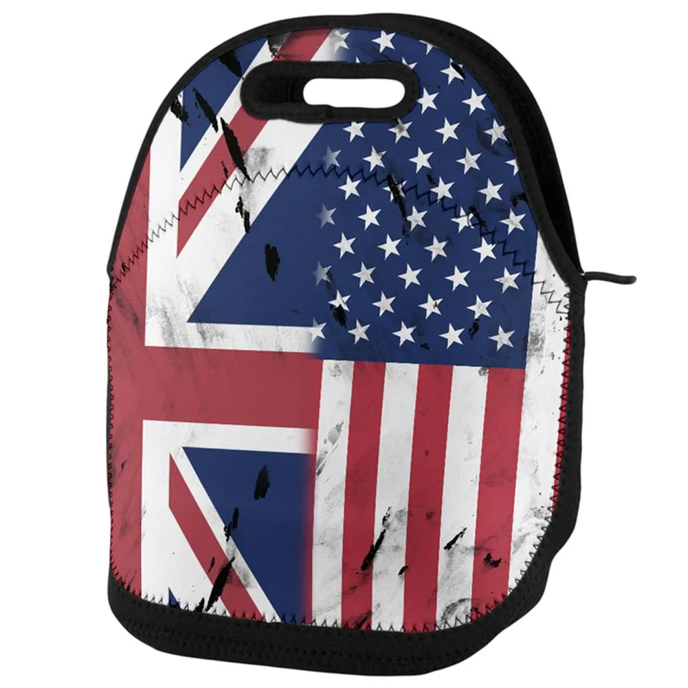 British UK American USA Flag Lunch Tote Bag sold by Old Glory