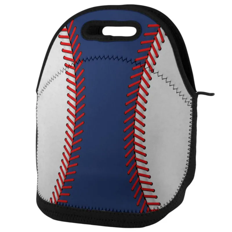 Baseball League Blue and White Lunch Tote Bag sold by Old Glory