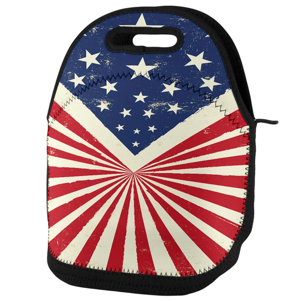 4th Of July American Flag Starburst Lunch Tote Bag sold by Old Glory