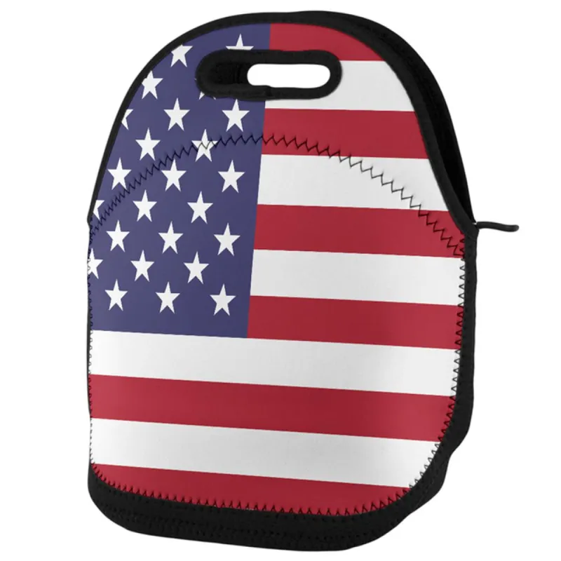 4th of July American Flag Lunch Tote Bag sold by Old Glory