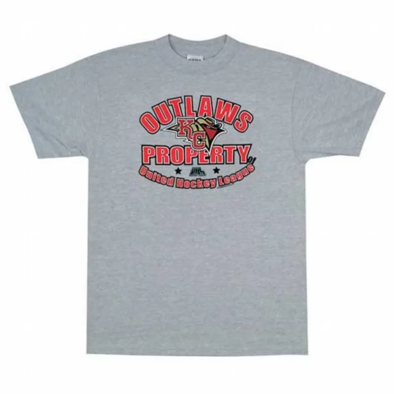 Kansas City Outlaws Property Of UHL T-Shirt - Heather sold by Old Glory