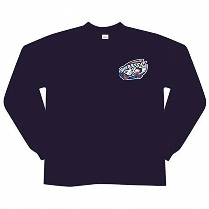 Richmond Riverdogs - Logo Navy Long Sleeve T-Shirt sold by Old Glory