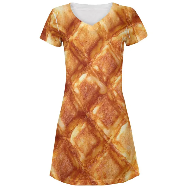 Waffle Juniors V-Neck Beach Cover-Up Dress sold by Old Glory