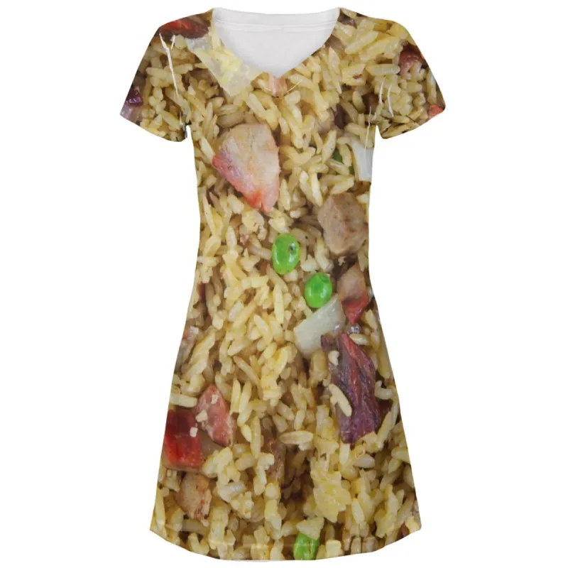 Pork Fried Rice Costume All Over Juniors Beach Cover-Up Dress sold by Old Glory