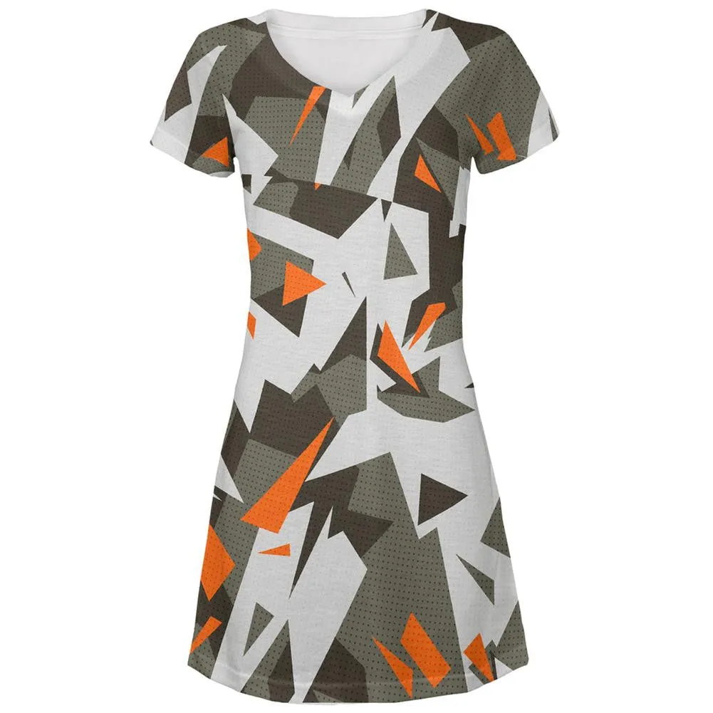 Modern Camo All Over Juniors V-Neck Dress sold by Old Glory