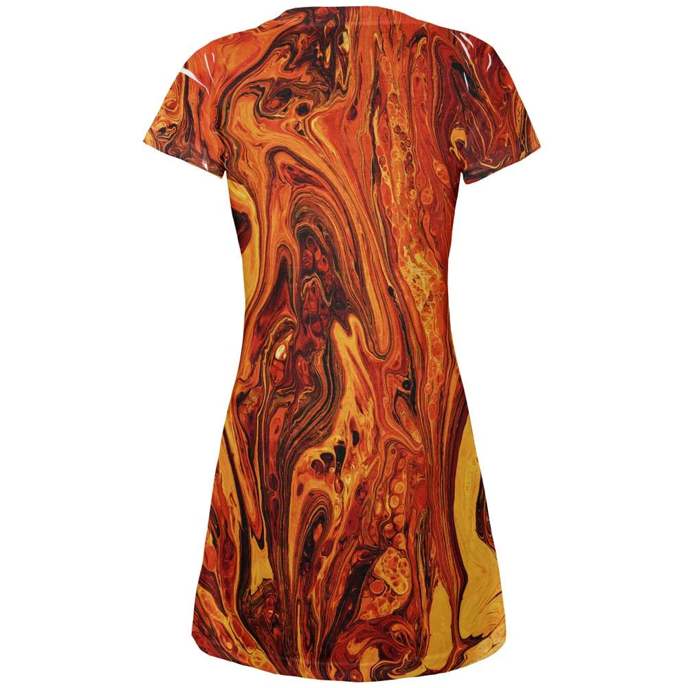 Hot Lava Juniors V-Neck Beach Cover-Up Dress sold by Old Glory product image thumbnail 2