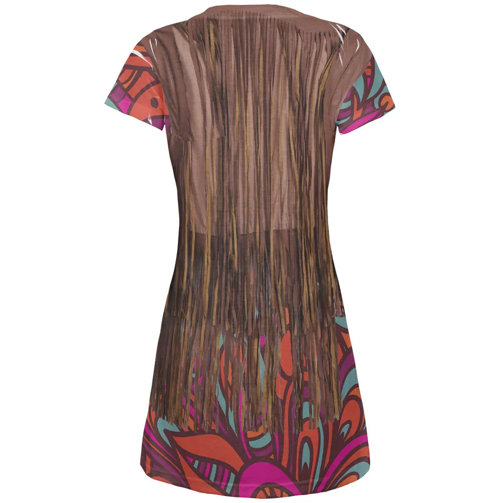 Hippy Halloween Costume All Over Juniors V-Neck Dress sold by Old Glory product image thumbnail 2