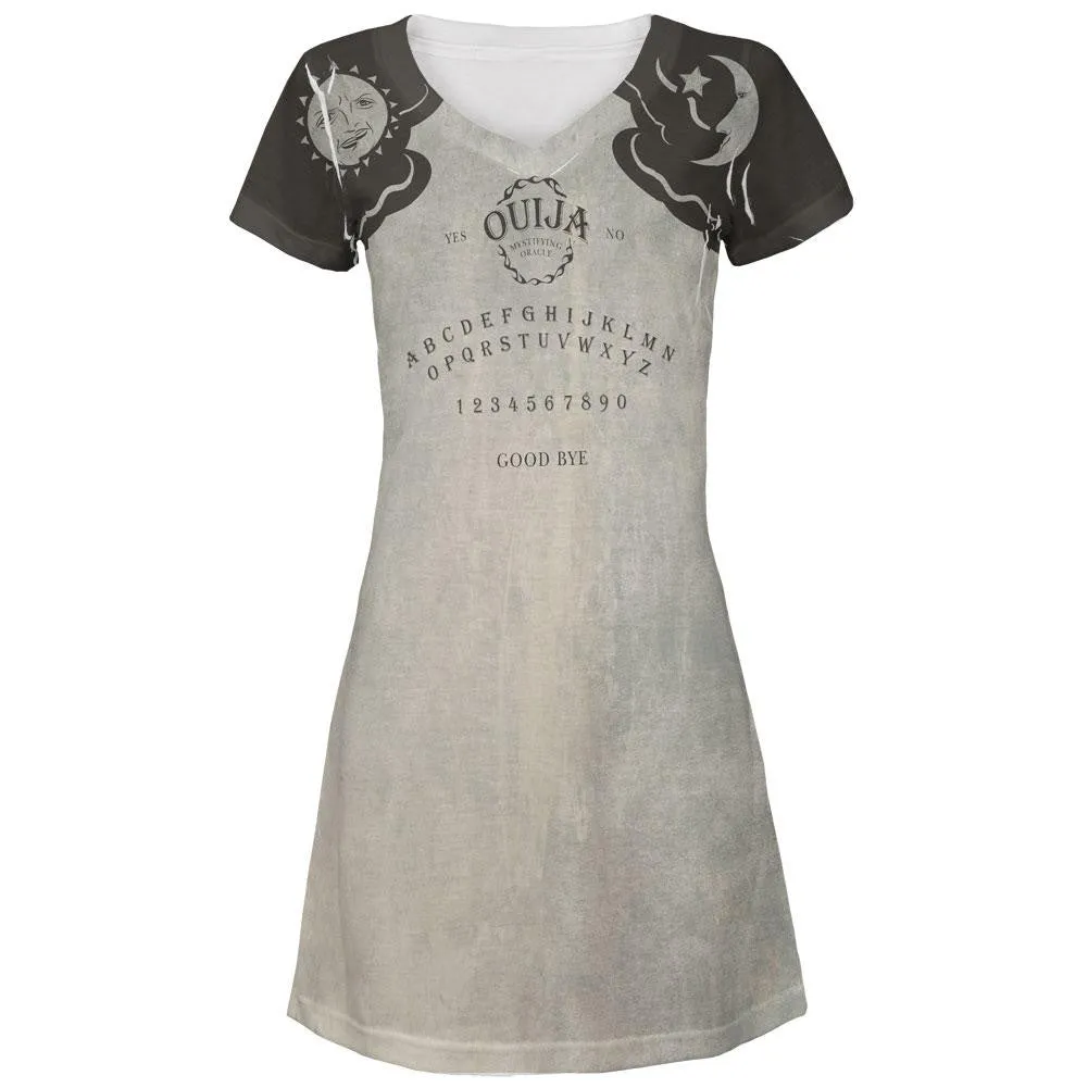 Halloween Ouija Board Costume All Over Juniors V-Neck Dress sold by Old Glory