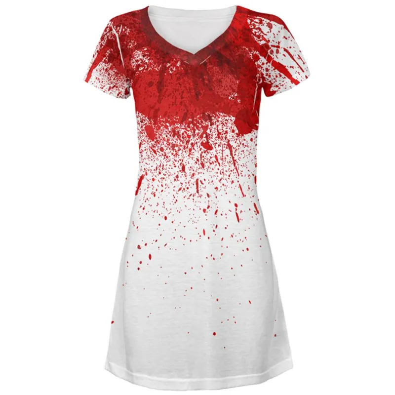 Halloween Costume Horror Movie Victim Decapitation All Over Juniors Beach Cover-Up Dress sold by Old Glory