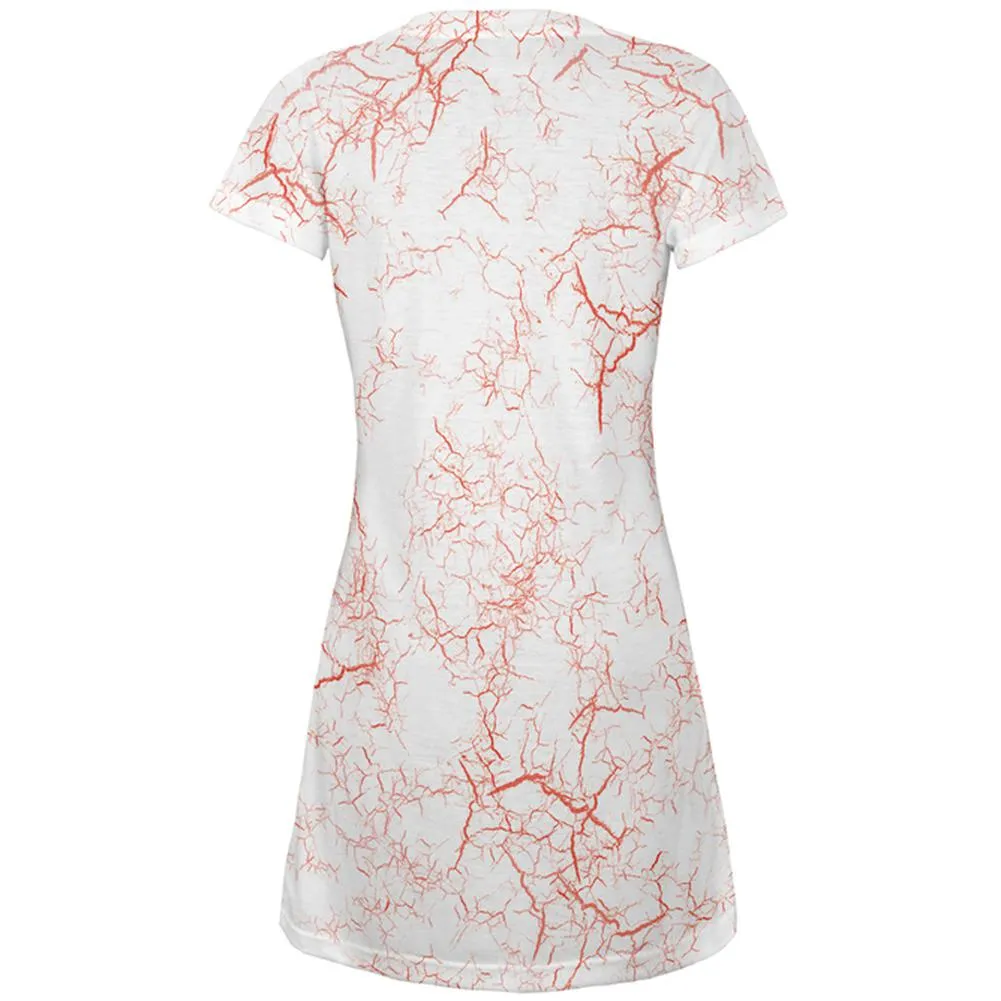 Halloween Blue Creepy Eyeball Costume All Over Juniors Beach Cover-Up Dress sold by Old Glory product image thumbnail 2