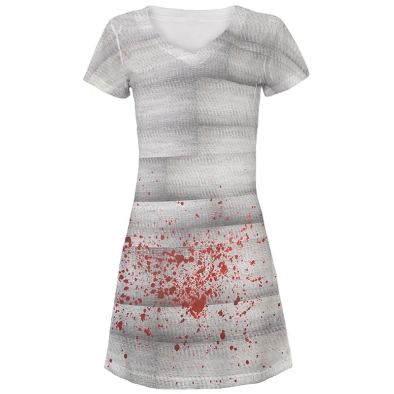 Halloween Bloody Mummy All Over Juniors Beach Cover-Up Dress sold by Old Glory