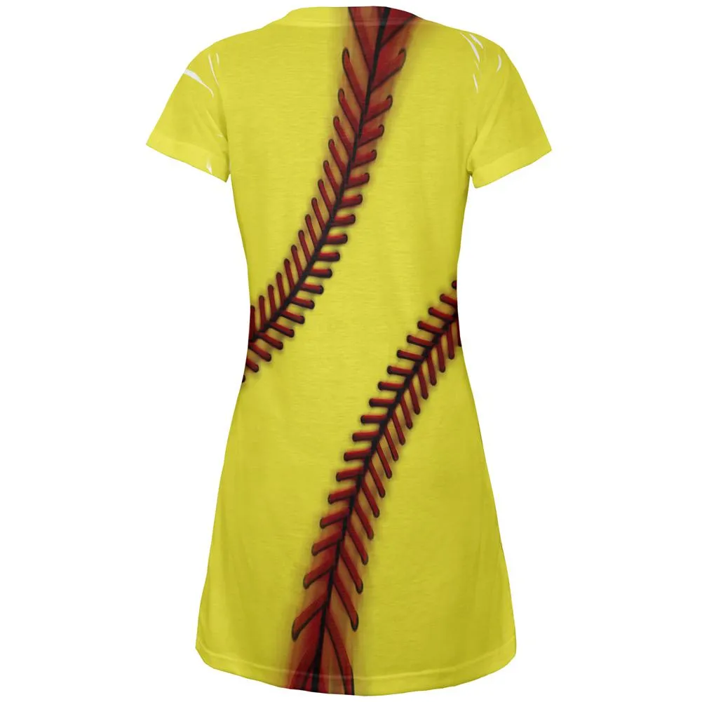 Fastpitch Softball All Over Juniors Beach Cover-Up Dress sold by Old Glory product image thumbnail 2