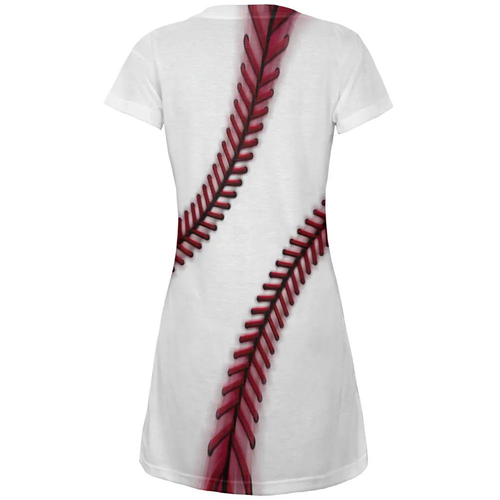 Fastball Baseball All Over Juniors Beach Cover-Up Dress sold by Old Glory product image thumbnail 2