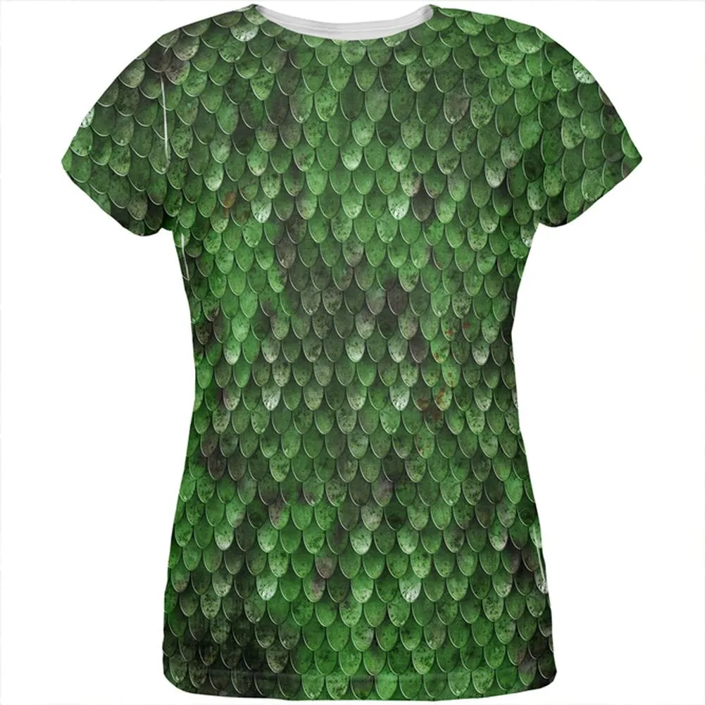 Halloween Wood Elf Scale Mail Armor Costume All Over Womens T Shirt sold by Old Glory