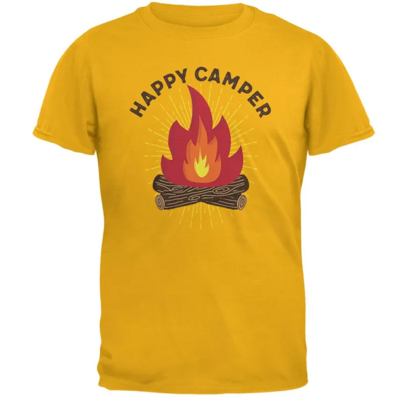 Hiking Happy Camper Campfire Mens T Shirt sold by Old Glory